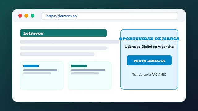 Modelo de aplicación comercial y proyectos digitales para letreros.ar